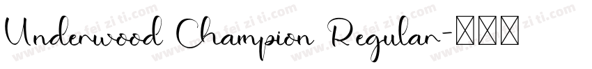 Underwood Champion Regular字体转换